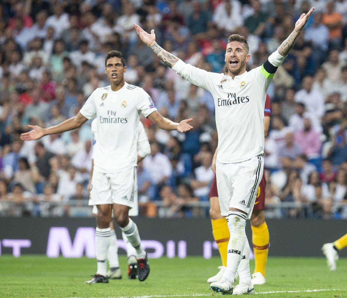 Sergio Ramos and Raphael Varane (©AFP)